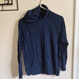 Gap Men's Blue Hooded Long Sleeve Cotton Tee Size XS